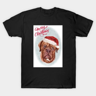 Dogue de Bordeaux Christmas Greeting T-Shirt